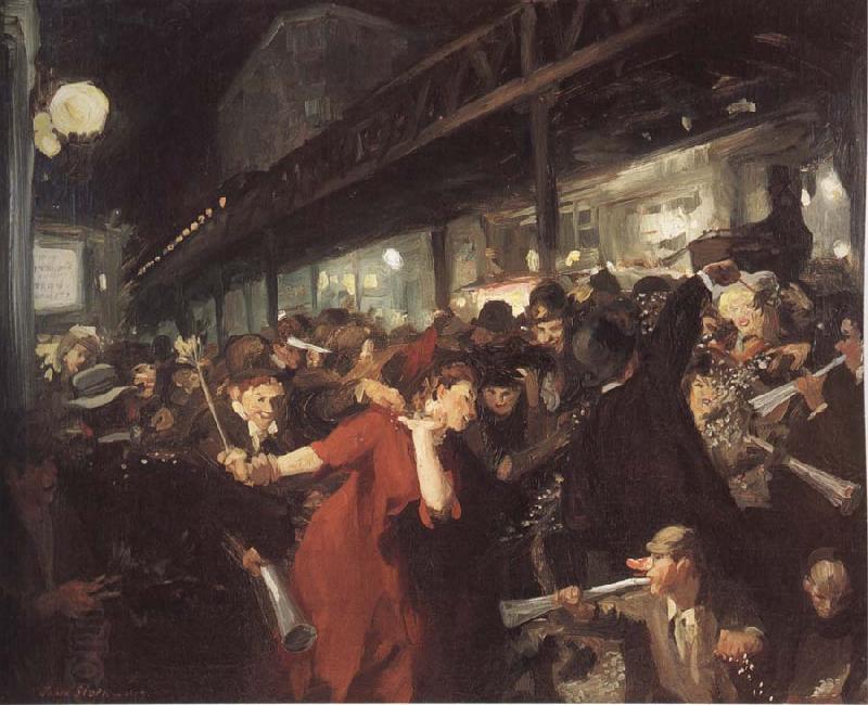 John sloan Election at night oil painting picture
